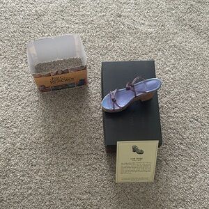 Just the right shoes by Raine purple  cork wedge  item # 25093